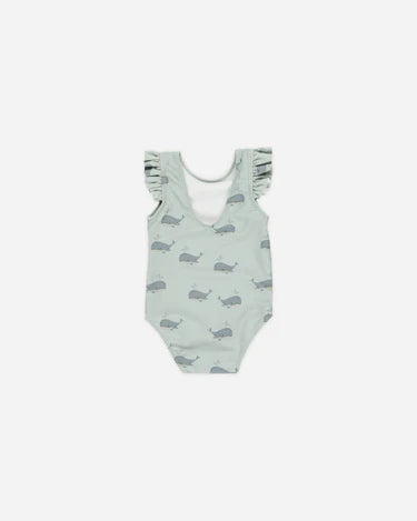 Scoop Back One-Piece || Whales