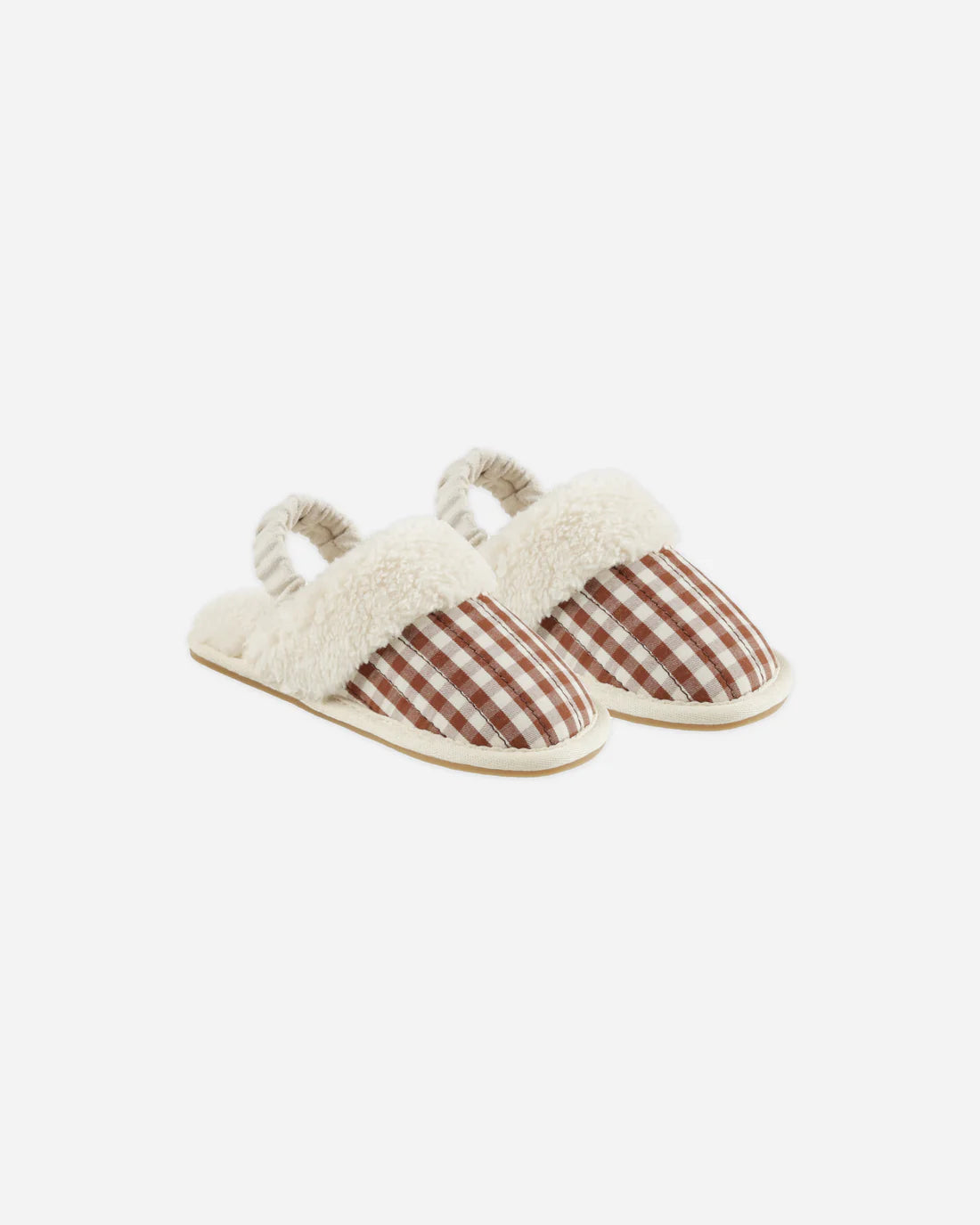 Slippers || Brick Gingham