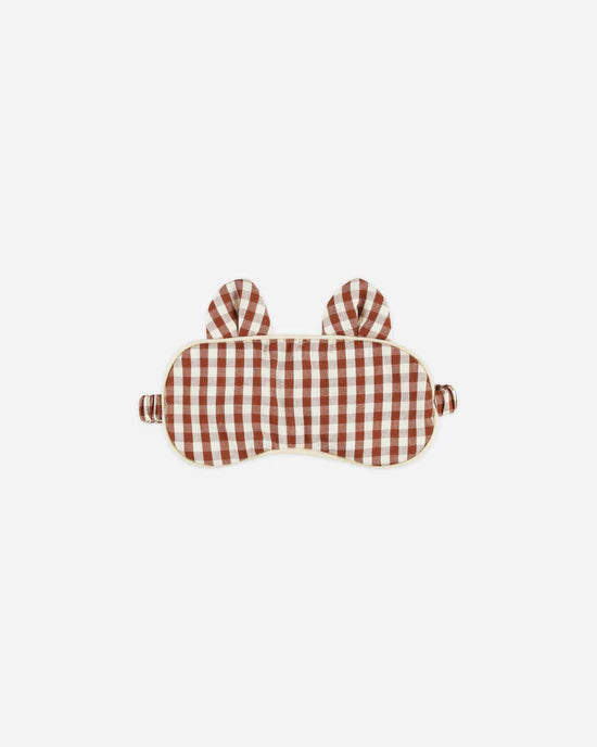 Sleep Mask || Brick Gingham