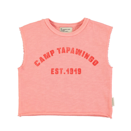 Sleeveless T´Shirt | Pink w/ “Camp Tapawingo” Print