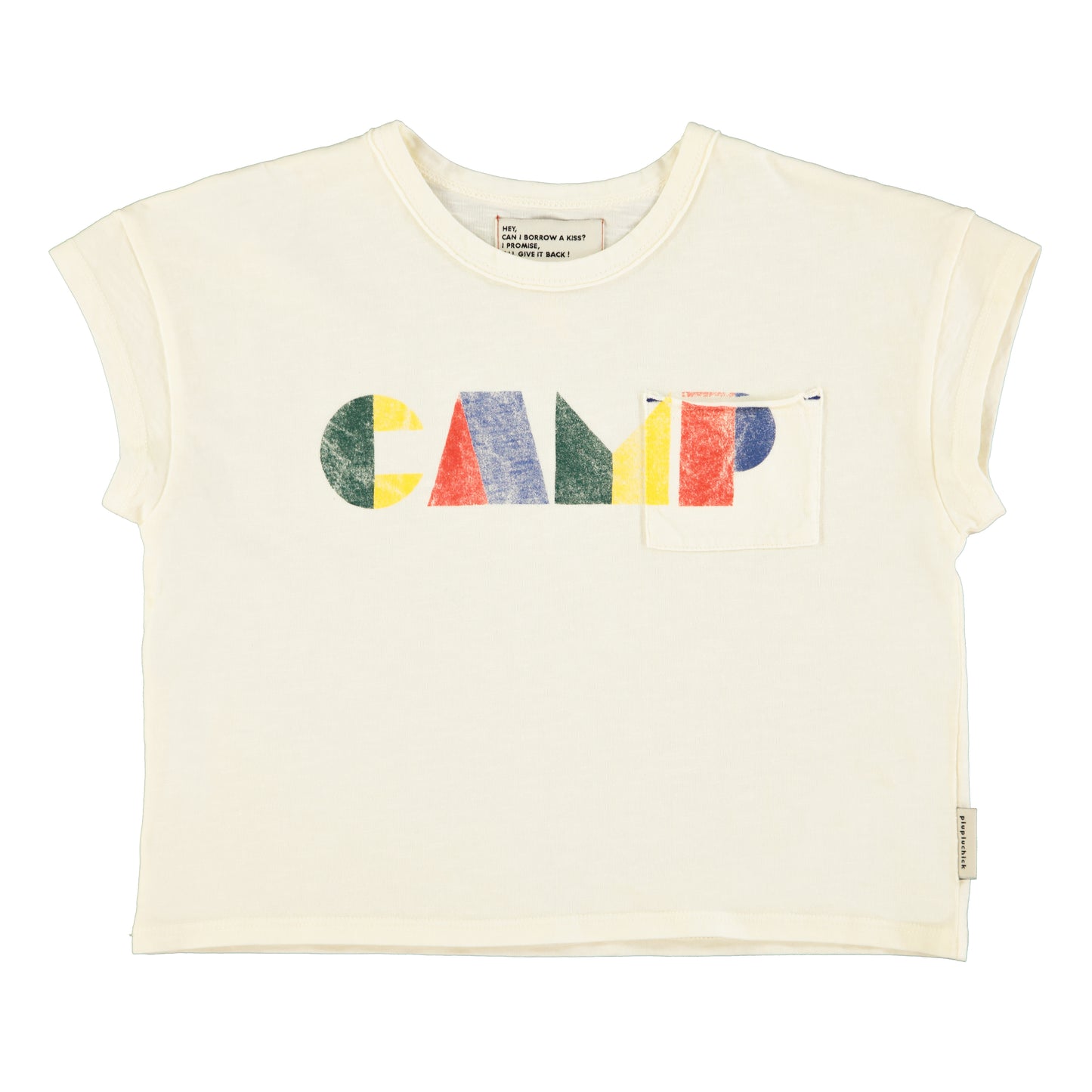 T’Shirt | Ecru w/ Multicolor “Camp” Print