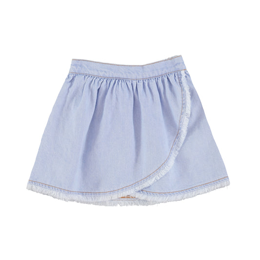 Short Skirt | Light Blue Soft Denim