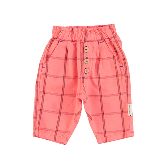 Unisex Trousers | Pink Checkered