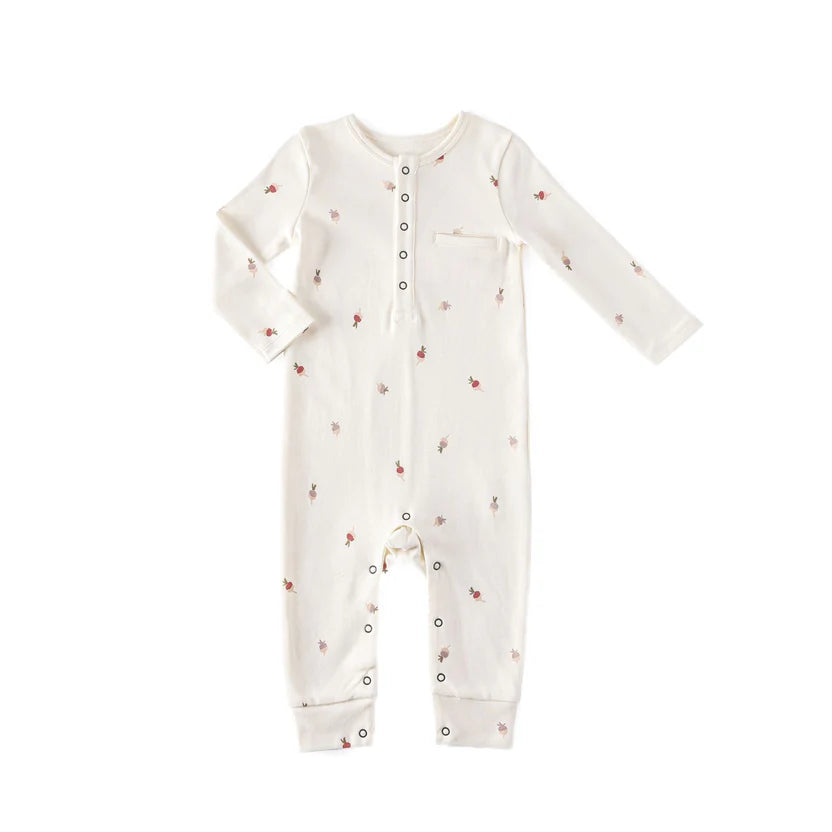 Henley Romper - Tiny Turnip