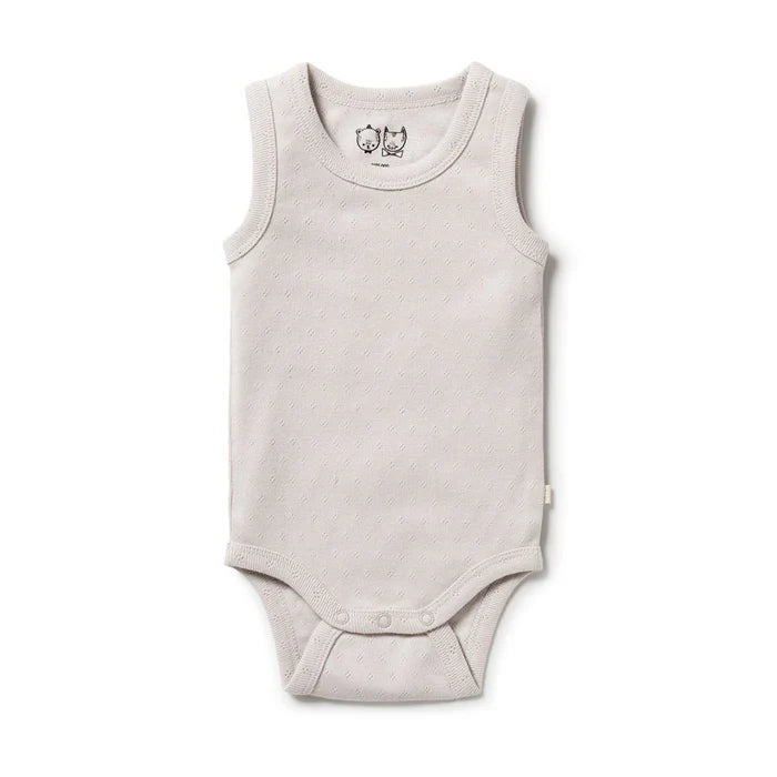 Clay Organic Pointelle Singlet Bodysuit