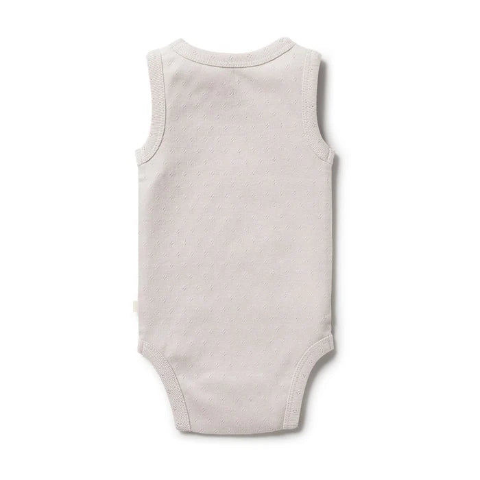 Clay Organic Pointelle Singlet Bodysuit