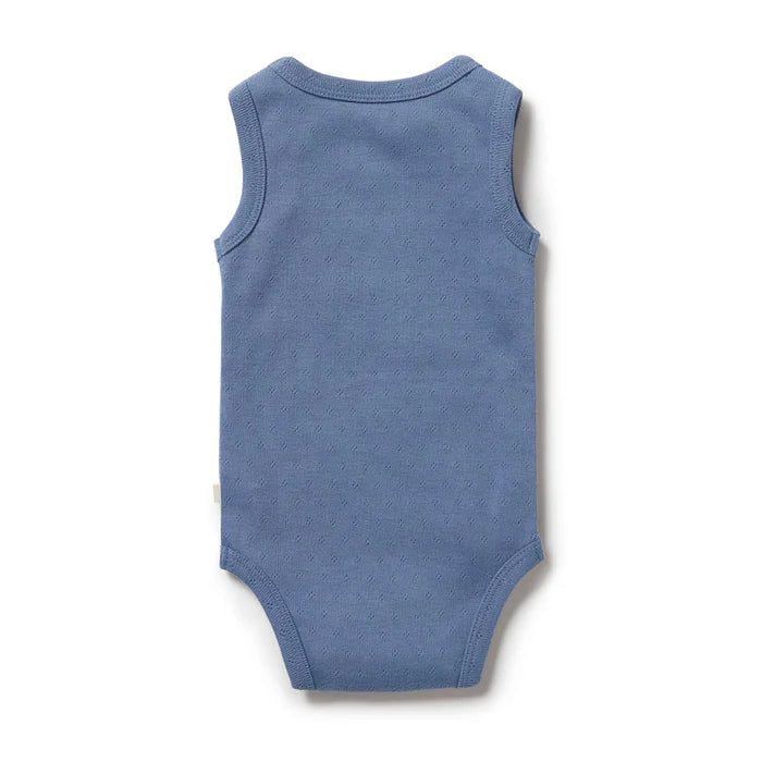 Rain Drop Organic Pointelle Singlet Bodysuit