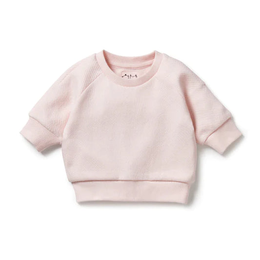 Pink Organic Quilted Sweat