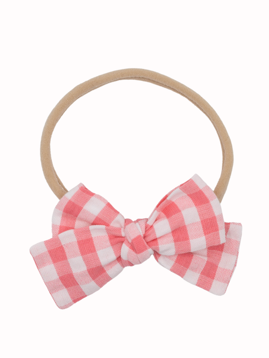 Macy Plaid Baby Bow Headband