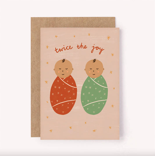 Twins! - New Baby Greeting Card | New Parents | Baby Shower