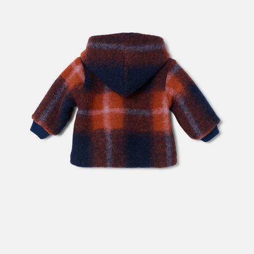 Warm plaid baby coat