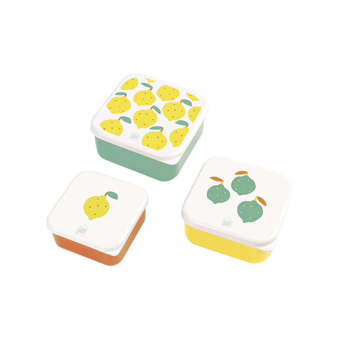 Set of 3 lunch boxes Lemons