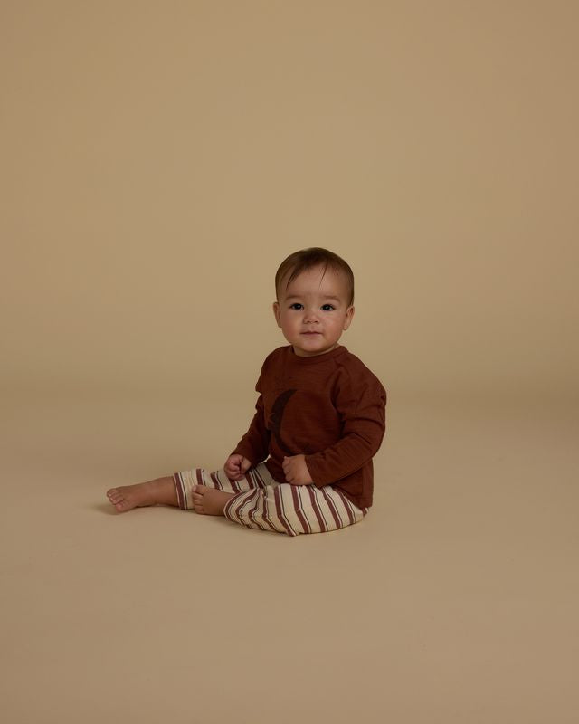 Baby Cru Pant || Brick Stripe