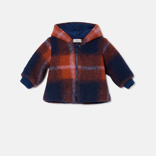 Warm plaid baby coat