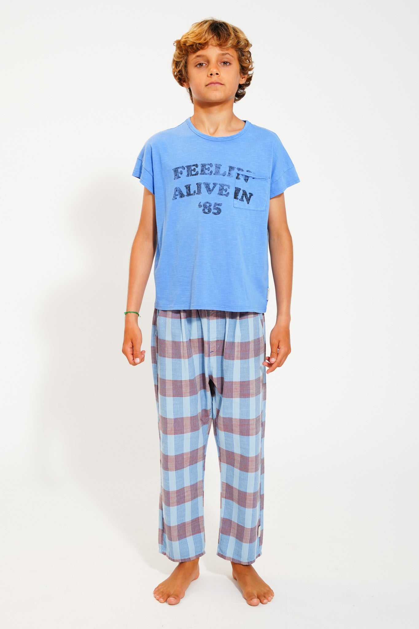 Unisex Trousers | Blue Checkered