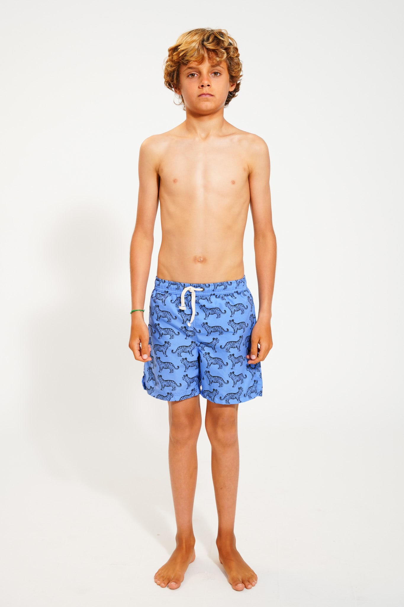 Swim Shorts | Blue w/ Black Tigers