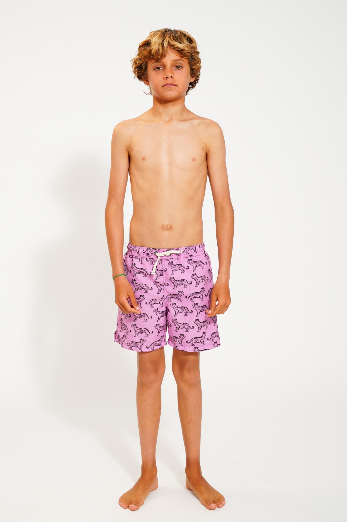 Swim Shorts | Lavender w/ Black Tigers