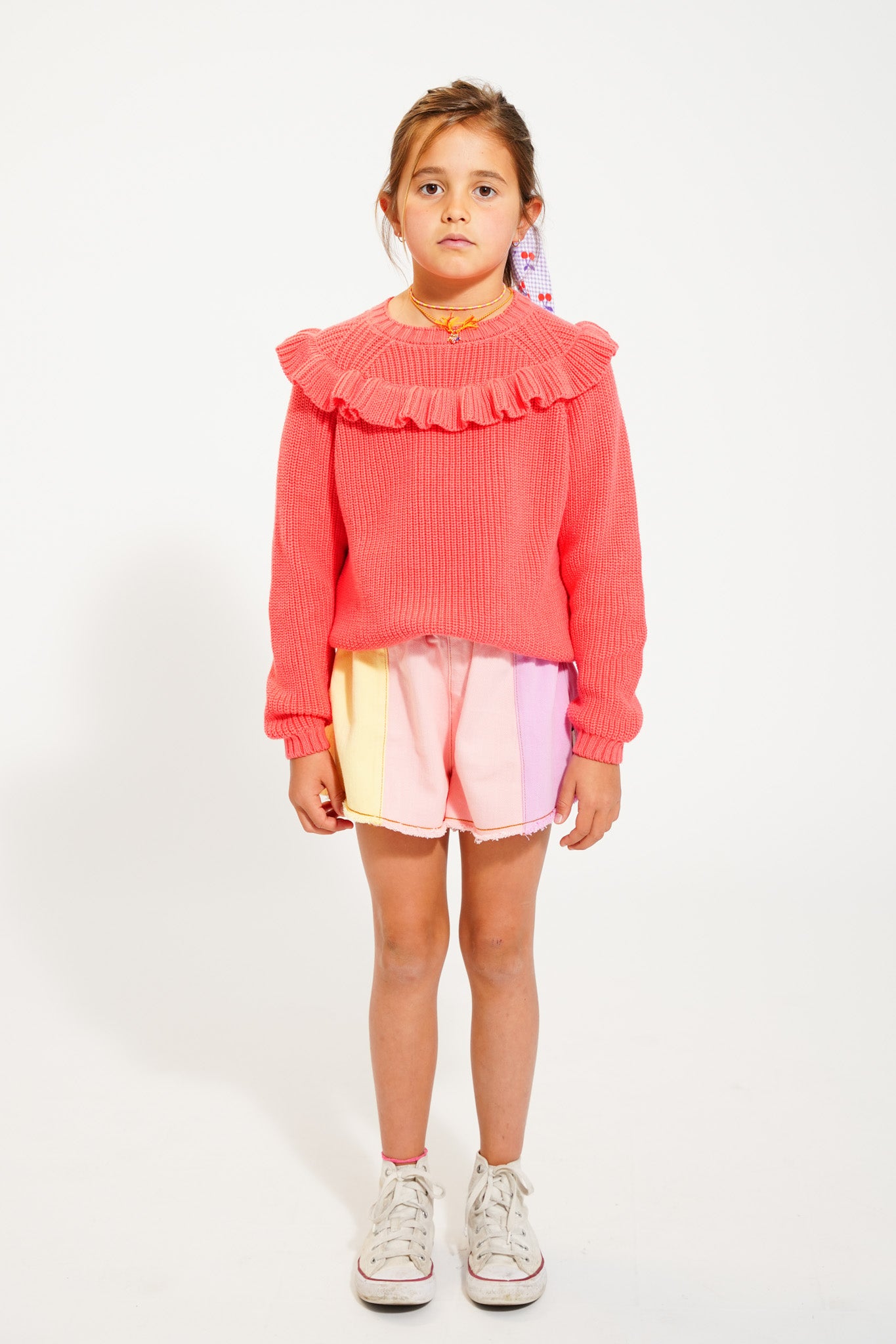 Shorts w/ Fringes | Multicolor Pastels