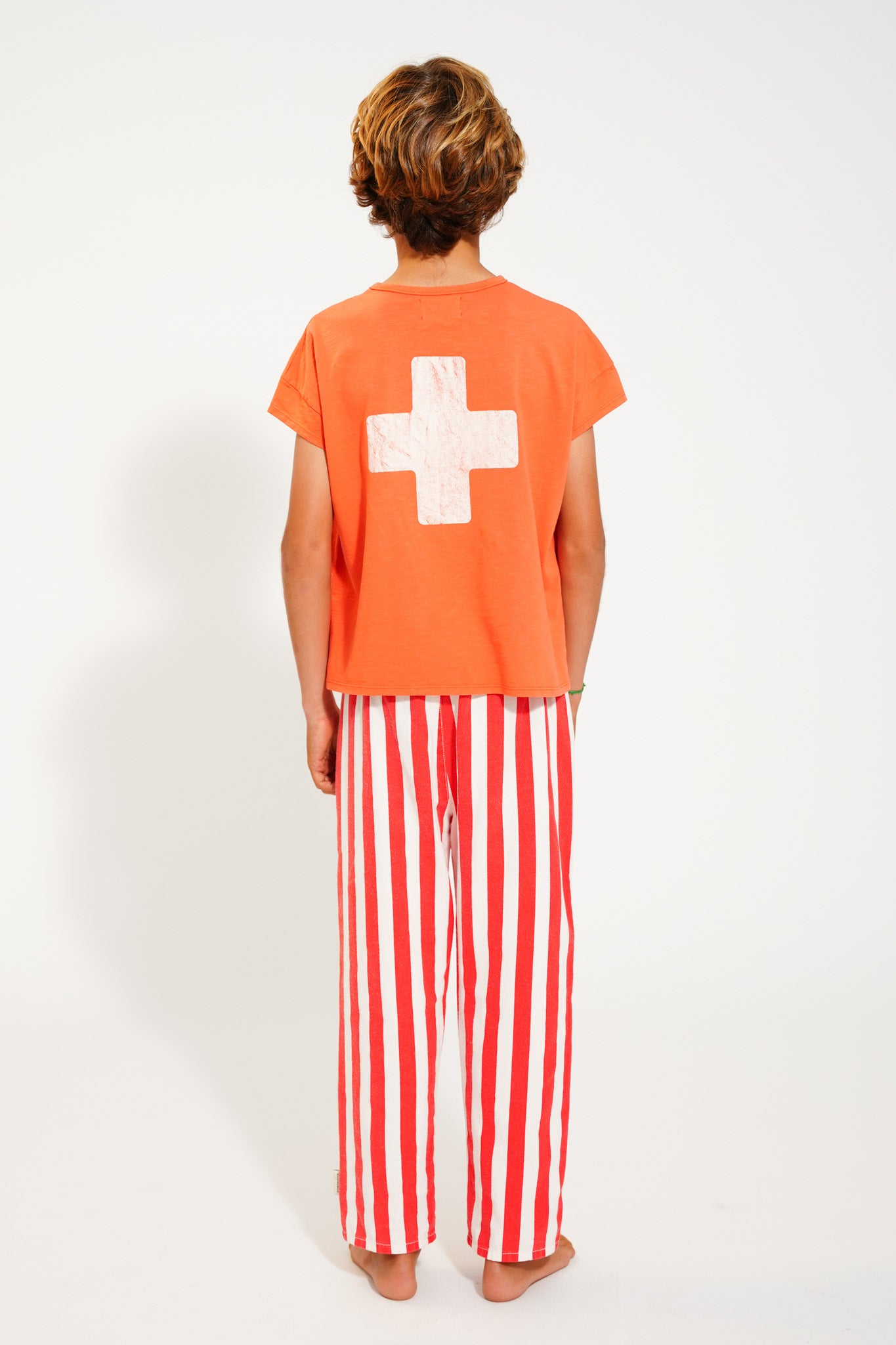 Unisex Trousers | White & Red Stripes