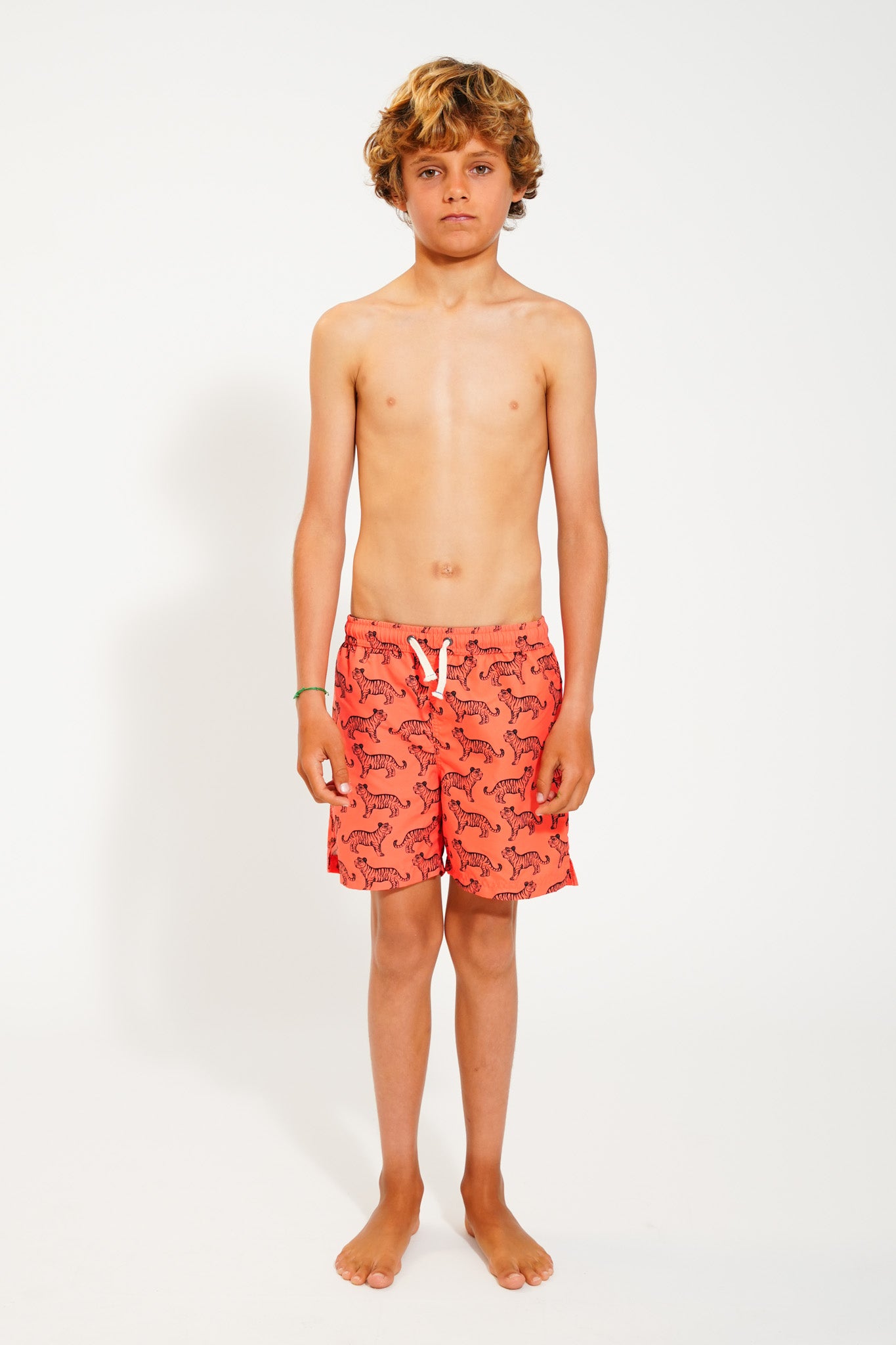 Swim Shorts | Orange w/  Black Tigers