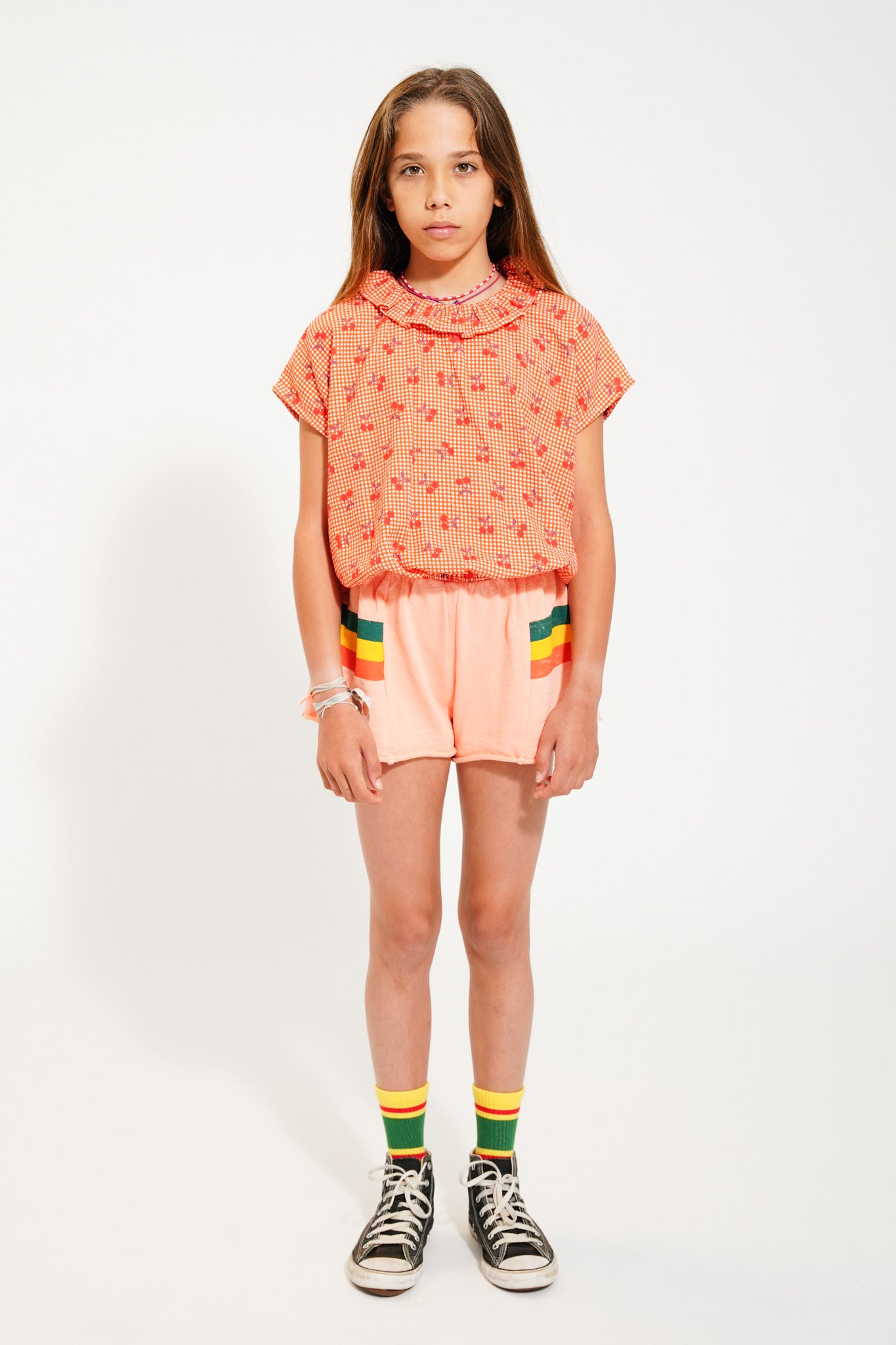 Shorts | Pink w/ Multicolor Stripes