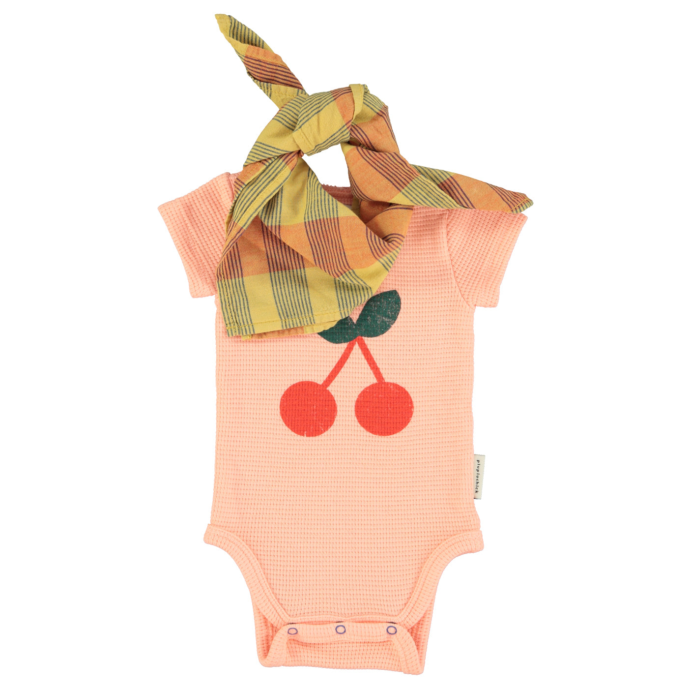 Short Sleeve Bodysuit | Pink w/ Cherry Print