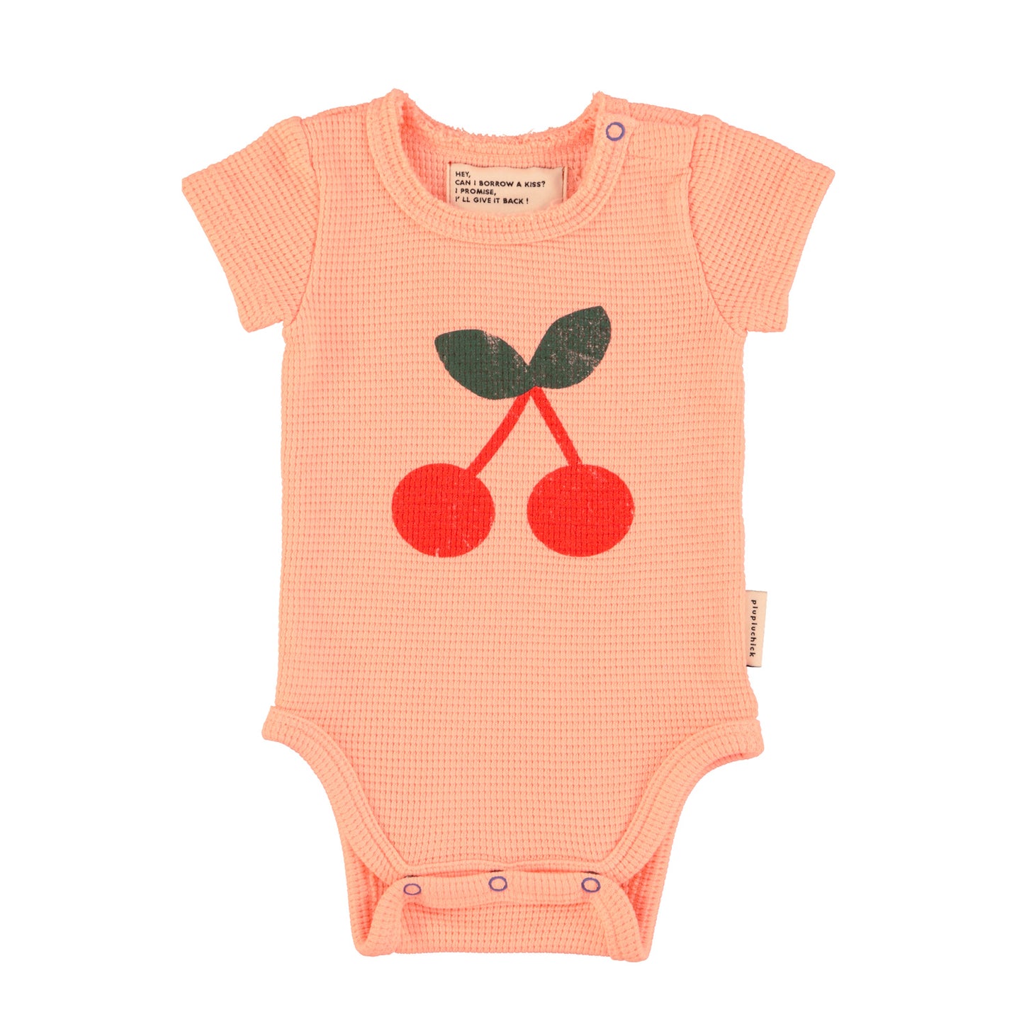 Short Sleeve Bodysuit | Pink w/ Cherry Print