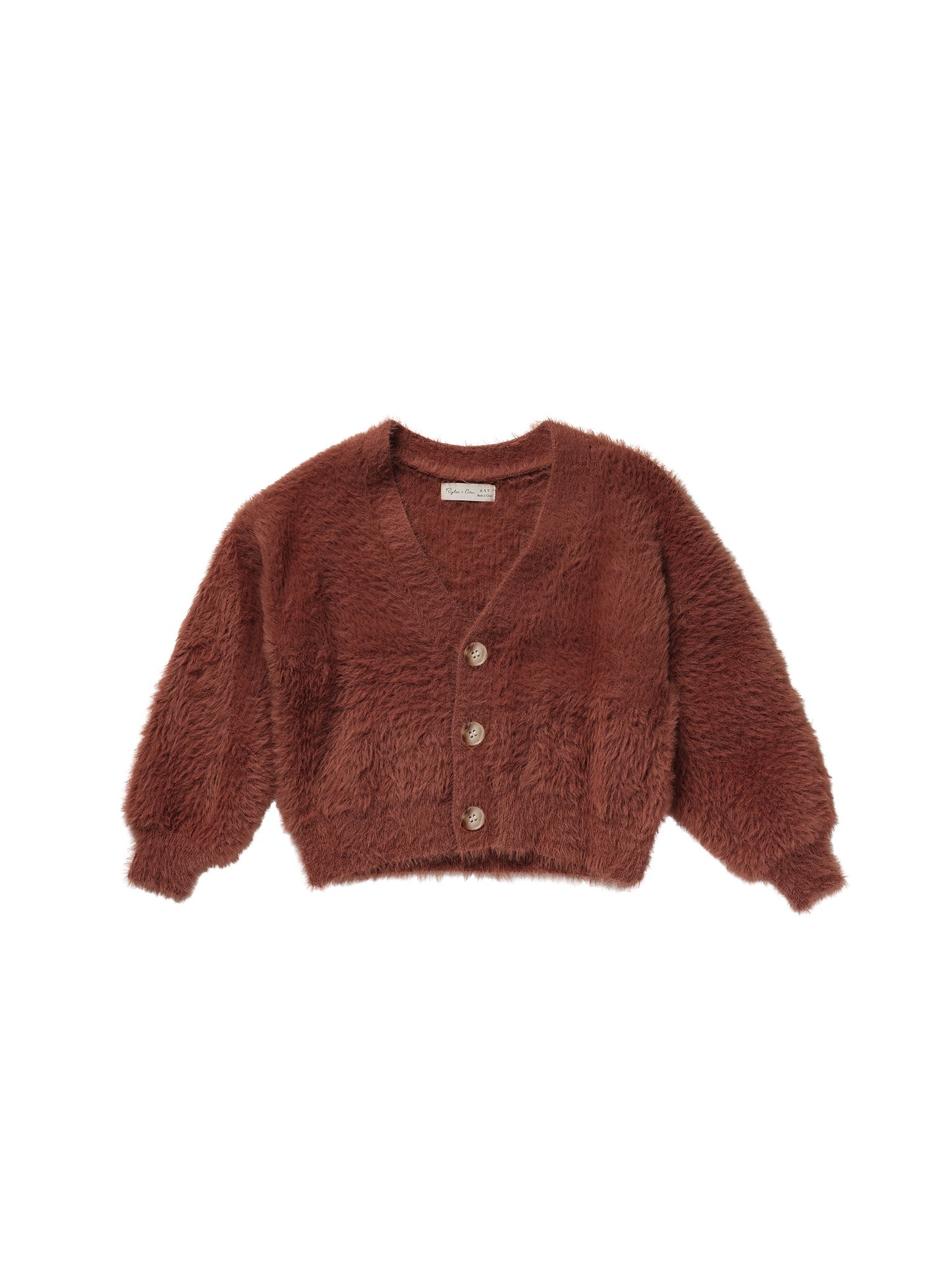 Fuzzy Cardigan || Brick