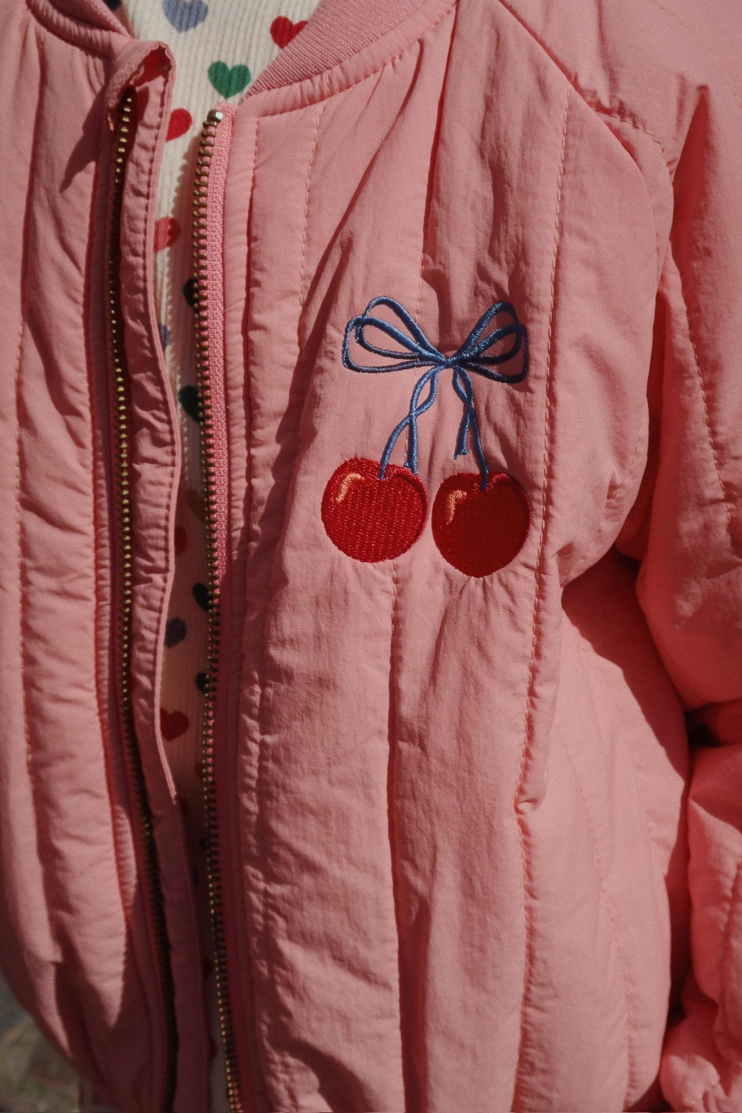 Juno Bomber Jacket - Strawberry Ice