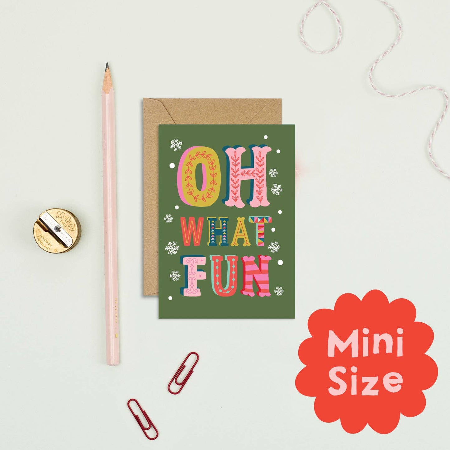 Oh What Fun Mini Christmas Card | Mini Cards | A7 Mini Cards